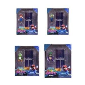 Super Mario Galaxy Movie Mini Figures 4 pc Set Mario Luigi Yoshi Wonder BowserJr